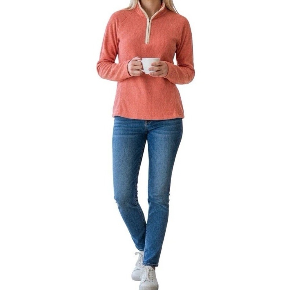 Patagonia Synchilla Quarter Zip Pullover Womens XS Coral Lightweight Fleece